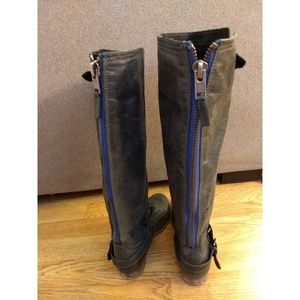 Steve Madden Black Leather Boots Roady